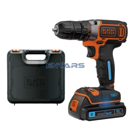 Trapano Avvitatore Smart Tech BDCDC18KST 18V Black & Decker Batteria Bluetooth