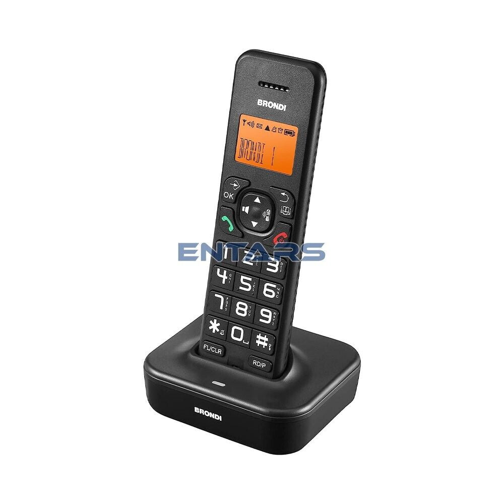 Telefono Cordless Brondi Bravo STAR per anziani TASTI Grandi Vivavoce memo  50 - ENTARS