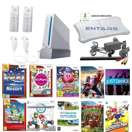 Nintendo wii Console 2 Controller con Pedana , gioco wii fit o Attività sport