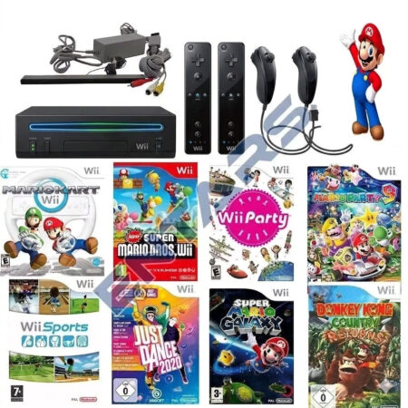 Nintendo wii Console Nera 2 Controller Completa ,ideale per gioco o Attività sport